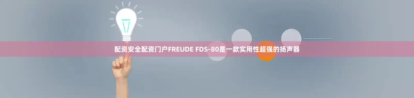 配资安全配资门户FREUDE FDS-80是一款实用性超强的扬声器