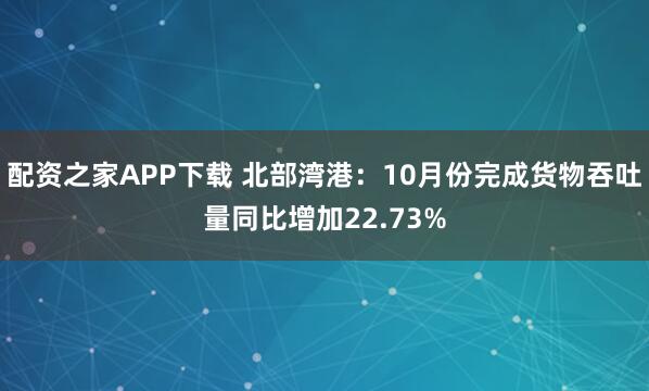 配资之家APP下载 北部湾港：10月份完成货物吞吐量同比增加22.73%